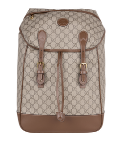 GG Backpack, Canvas/Leather. Brown/Beige, 696013, DB, 4*